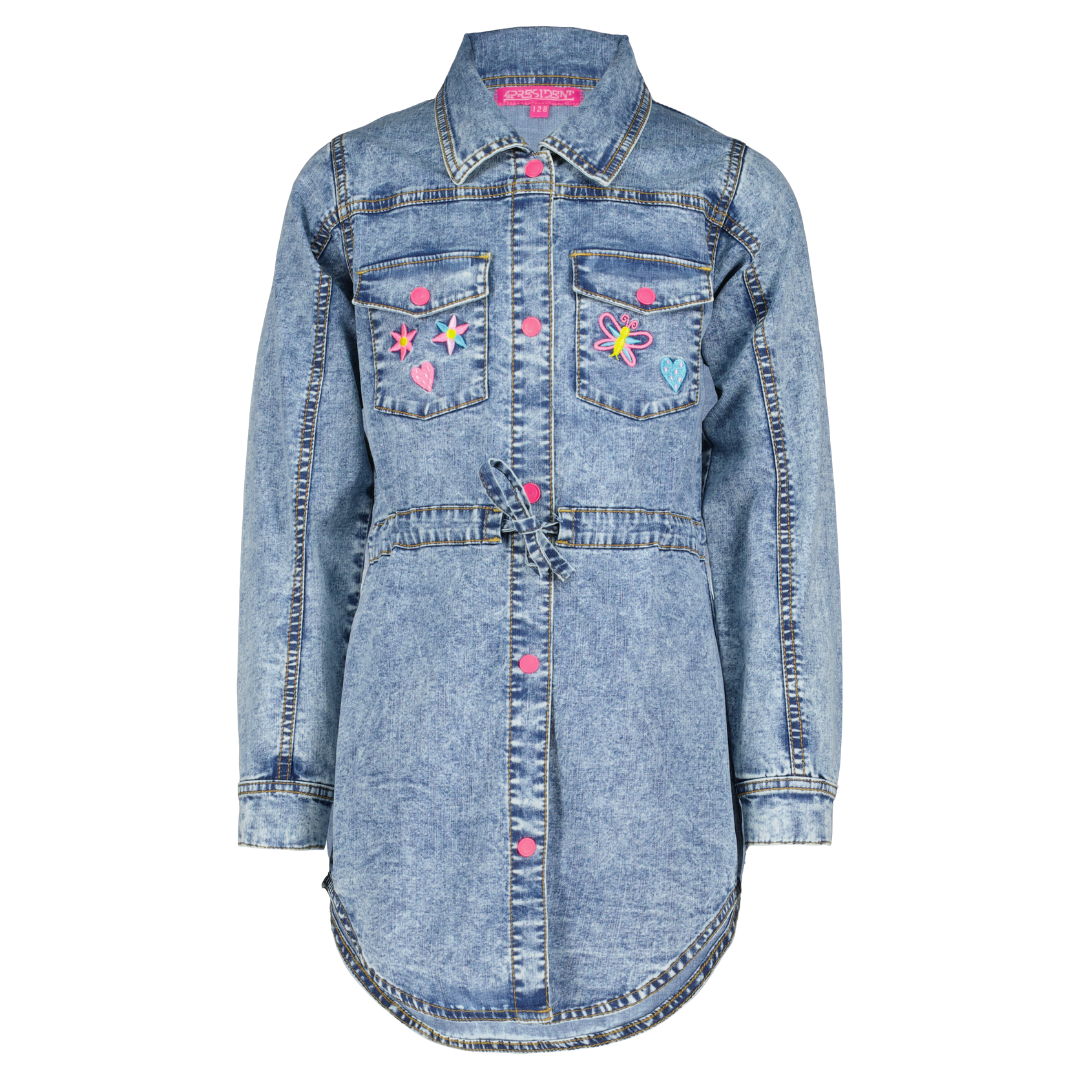 4president - spijkerjurk Halania Light blue