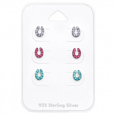 Zilveren meiden oorbellen 925 sterling zilver hoefijzers