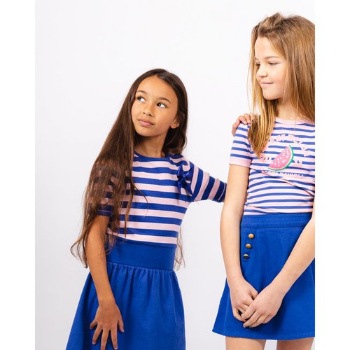 Bobbi Ravioli - Gestreept T-shirt met print