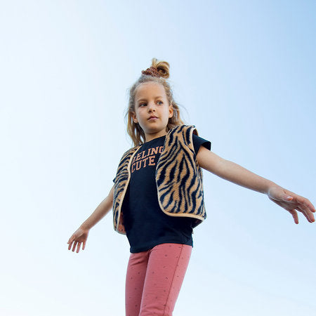 Moodstreet shirtje meisje feeling cute zwart