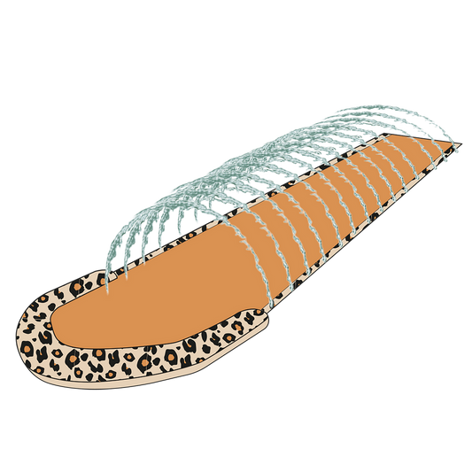 Opblaasbare Waterglijbaan Beige Panterprint