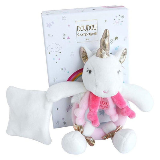 Doudou - Lucie unicorn rammelaar (custom made)