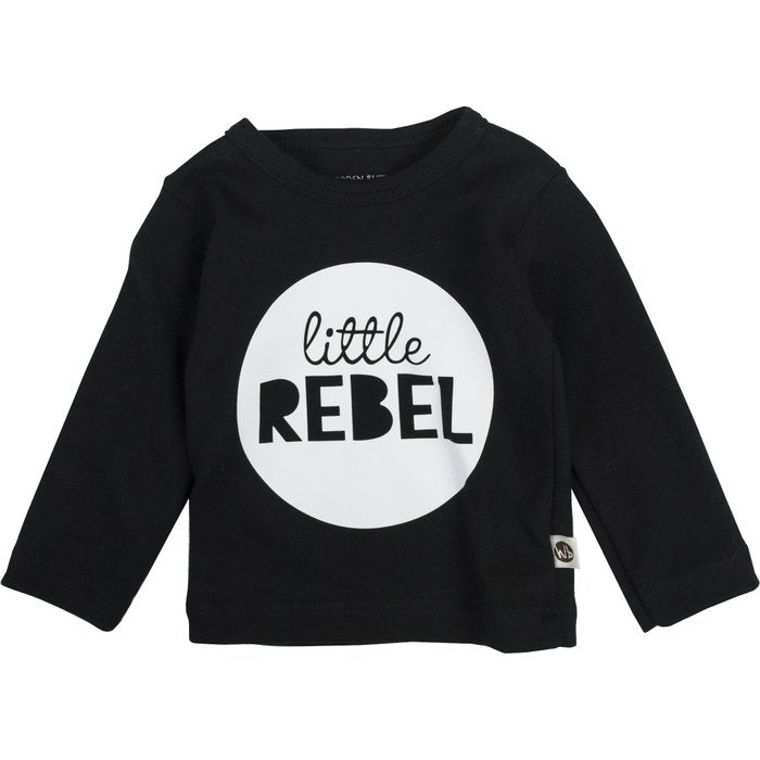 Wooden Buttons - Trui little rebel zwart