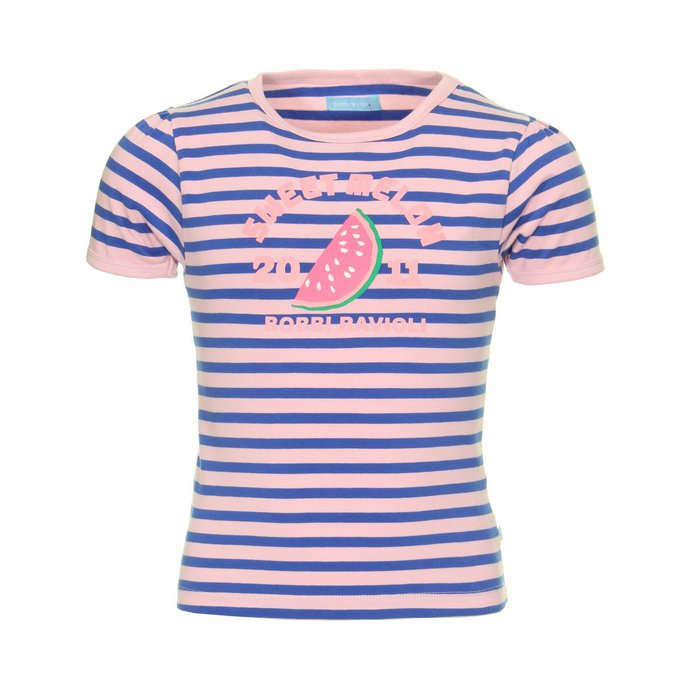 Bobbi Ravioli - Gestreept T-shirt met print